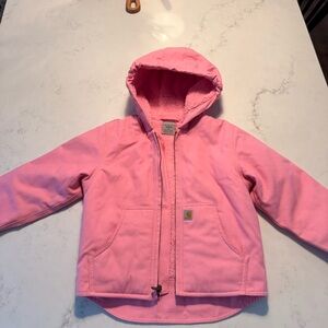 Kids 6 (XS) Carhartt Pink Sherpa-Lined Jacket